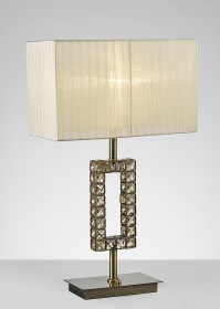 IL31532  Florence Crystal 61.5cm 1 Light Table Lamp
